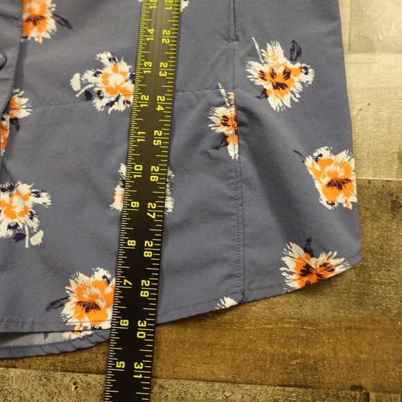 Duluth Trading DuluthFlex Sidewinder Tunic Women’s Small Slate Blue Floral - Picture 7 of 12